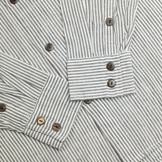 Chemise de grand-père Nomad Sari - Gris pierre - Taille moyenne