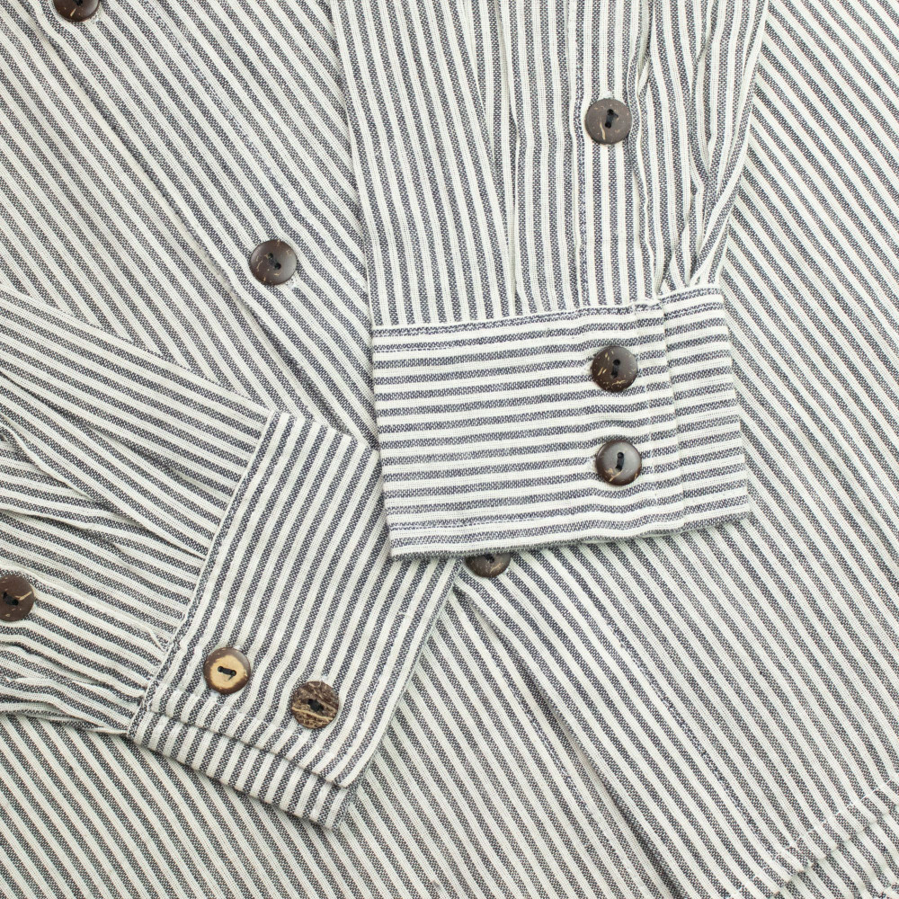 Chemise de grand-père Nomad Sari - Gris pierre - Taille moyenne