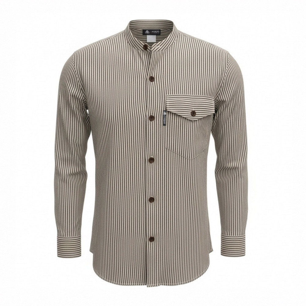 Chemise de grand-père Nomad Sari - Gris pierre - Grande
