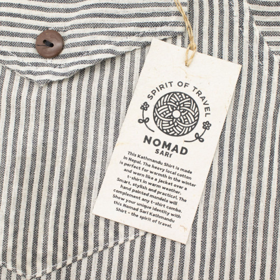 Chemise de grand-père Nomad Sari - Gris pierre - Grande