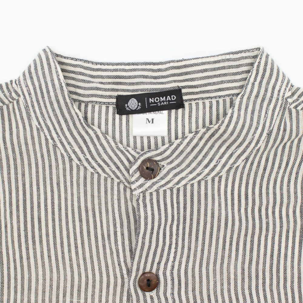 Chemise de grand-père Nomad Sari - Gris pierre - Grande