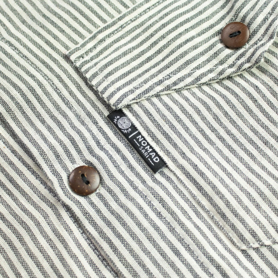 Chemise de grand-père Nomad Sari - Gris pierre - Grande