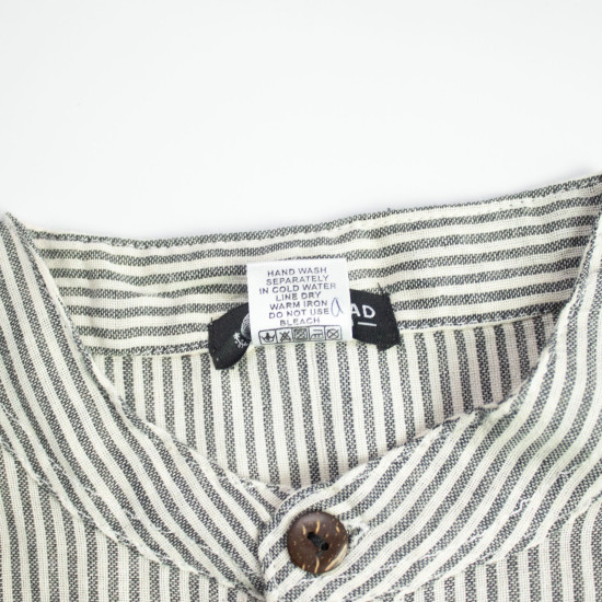 Chemise de grand-père Nomad Sari - Gris pierre - Grande