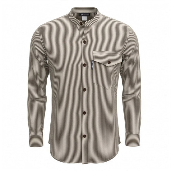 Chemise de grand-père Nomad Sari - Gris pierre - XL