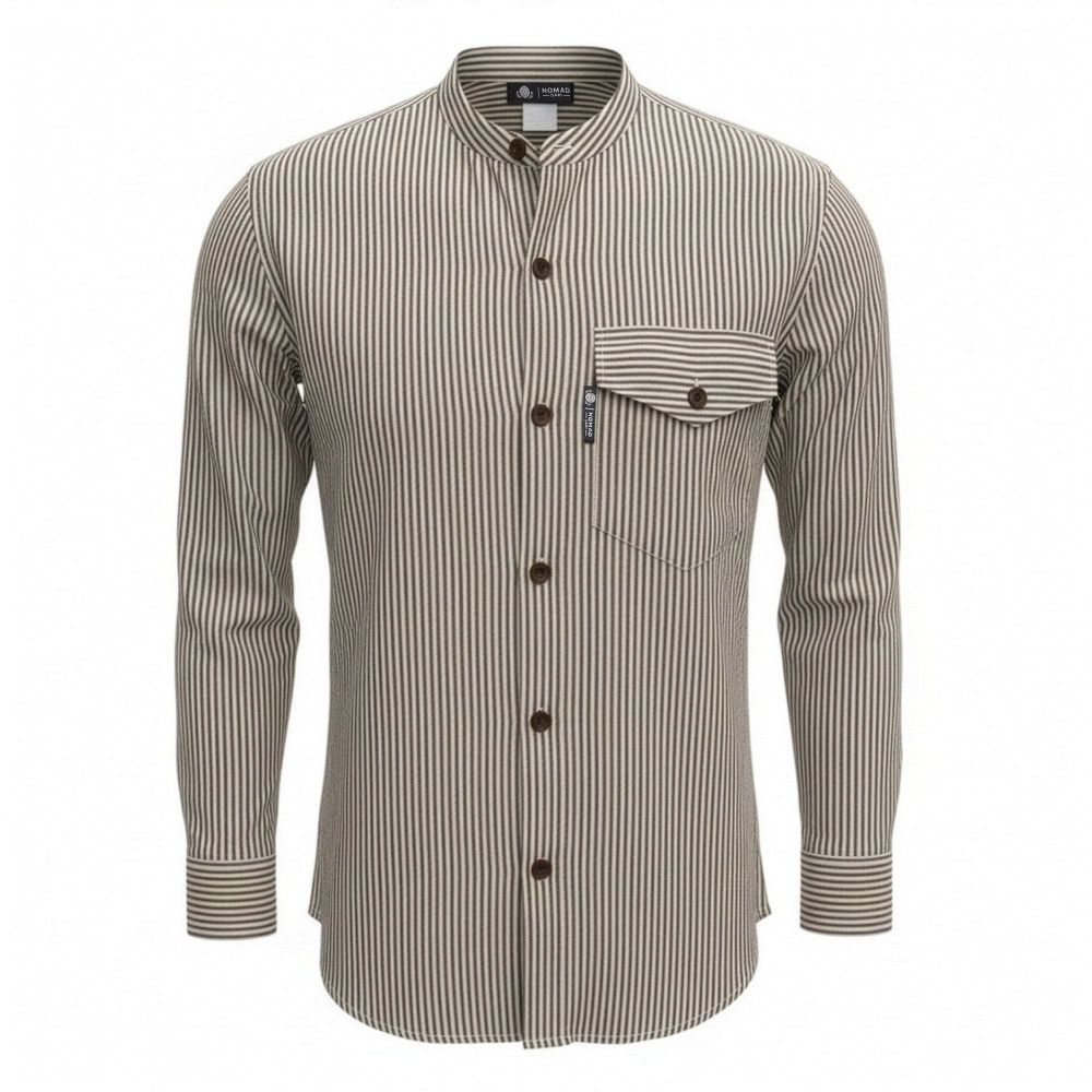 Chemise de grand-père Nomad Sari - Gris pierre - XL