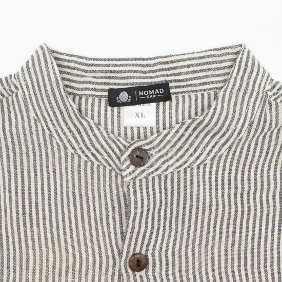 Chemise de grand-père Nomad Sari - Gris pierre - XL