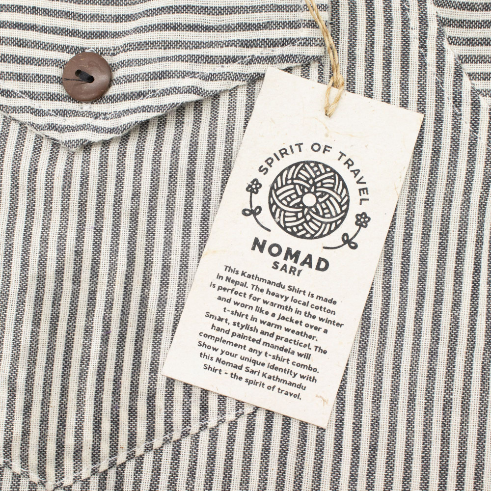 Chemise de grand-père Nomad Sari - Gris pierre - XL