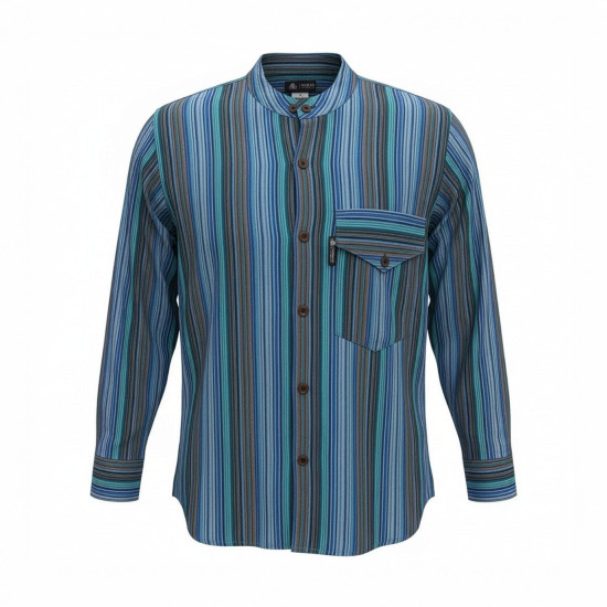 Chemise de grand-père Nomad Sari - Turquoise - Taille moyenne
