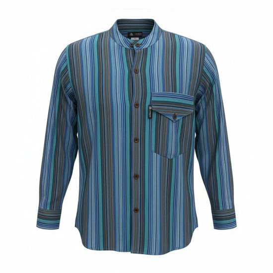 Chemise de grand-père Nomad Sari - Turquoise - Grande