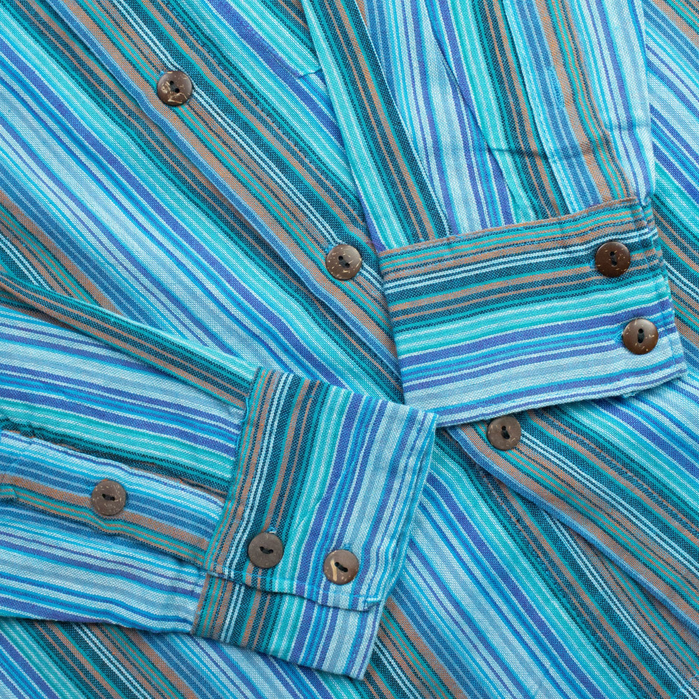 Chemise de grand-père Nomad Sari - Turquoise - Grande