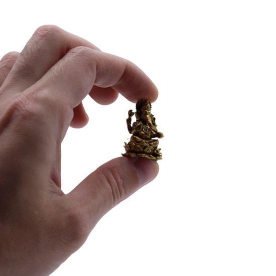 Divinités miniatures en laiton - Ganesha (12 g) - 30 mm