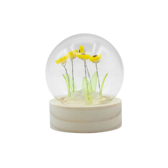 Dôme de jardin lumineux à fleurs - 5 tournesols - LED à piles