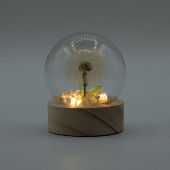 Dôme de jardin lumineux à fleurs - 1 pissenlit - LED à piles