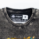 T-shirt en coton délavé Nomad Sari - Boussole de la Vie - Gris anthracite - Taille S