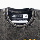 T-shirt en coton délavé Nomad Sari - Boussole de la Vie - Gris anthracite - Taille M
