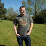 T-shirt en coton délavé Nomad Sari - Boussole de la Vie - Gris anthracite - XL