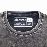 T-shirt en coton délavé Nomad Sari - Boussole de la Vie - Gris anthracite - XL