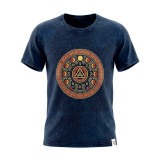 T-shirt en coton délavé Nomad Sari - Stay Wild Moon Child - Bleu - Taille S