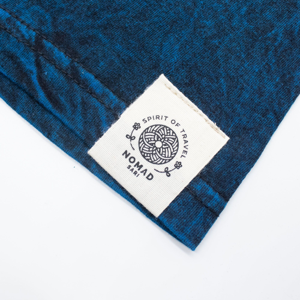 T-shirt en coton délavé Nomad Sari - Stay Wild Moon Child - Bleu - Taille S