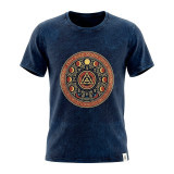 T-shirt en coton délavé Nomad Sari - Stay Wild Moon Child - Bleu - Taille M