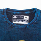 T-shirt en coton délavé Nomad Sari - Stay Wild Moon Child - Bleu - XL