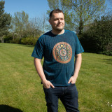 T-shirt en coton délavé Nomad Sari - Stay Wild Moon Child - Bleu - XL