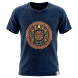 T-shirt en coton délavé Nomad Sari - Stay Wild Moon Child - Bleu - XL