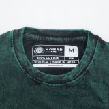 T-shirt en coton délavé Nomad Sari - Arbre de Vie - Vert - Taille M