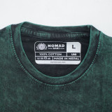 T-shirt en coton délavé Nomad Sari - Arbre de Vie - Vert - Taille L