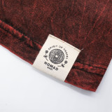 T-shirt en coton délavé Nomad Sari - Mandala Dragon - Bordeaux - Taille M