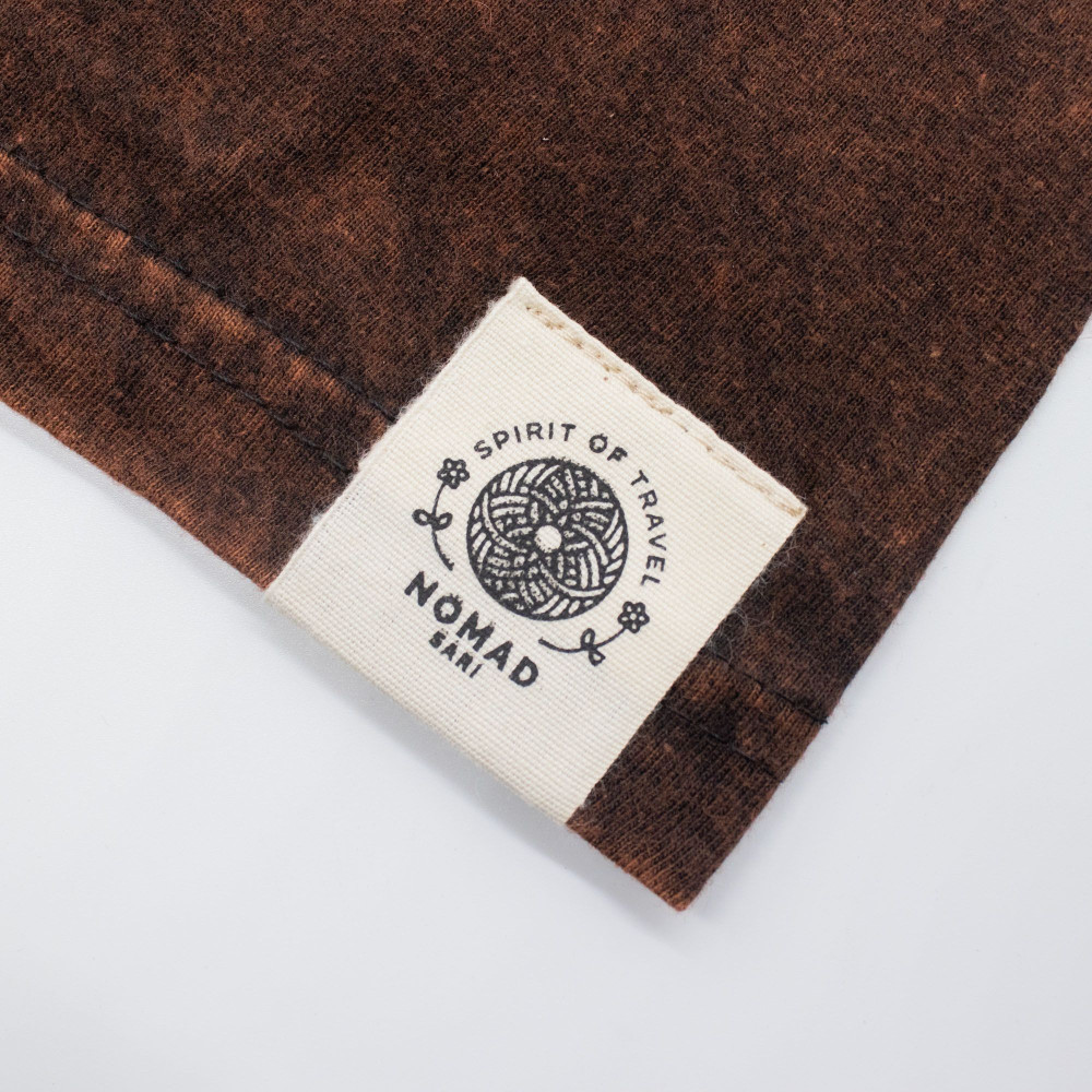 T-shirt en coton délavé Nomad Sari - Soleil et Zodiaque - Marron - Taille M