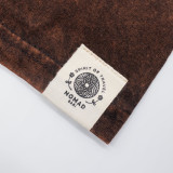 T-shirt en coton délavé Nomad Sari - Soleil et Zodiaque - Marron - Taille M
