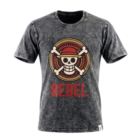 T-shirt en coton délavé Nomad Sari - Rebelle - Gris anthracite - Taille S