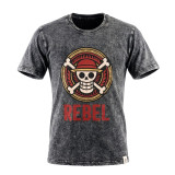 T-shirt en coton délavé Nomad Sari - Rebelle - Gris anthracite - Taille S