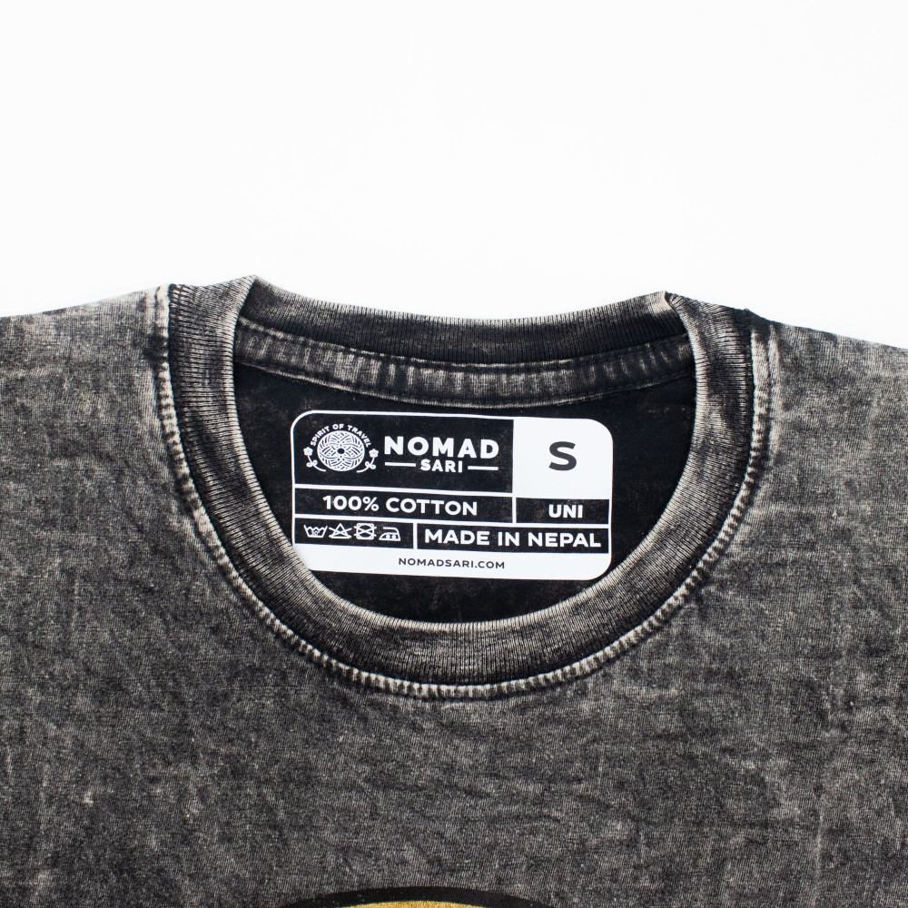 T-shirt en coton délavé Nomad Sari - Rebelle - Gris anthracite - Taille S