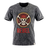 T-shirt en coton délavé Nomad Sari - Rebelle - Gris anthracite - Taille M