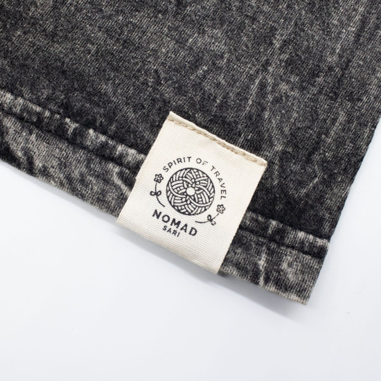 T-shirt en coton délavé Nomad Sari - Rebelle - Gris anthracite - Taille M