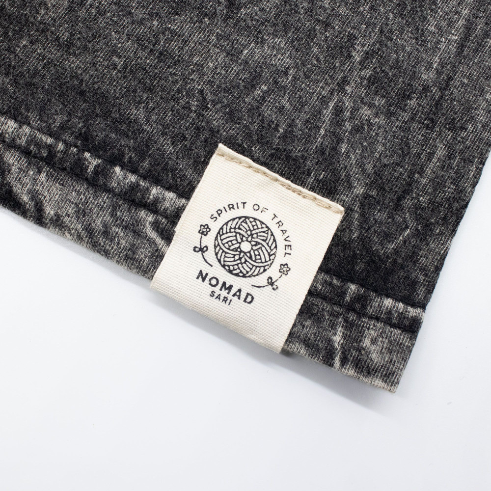 T-shirt en coton délavé Nomad Sari - Rebelle - Gris anthracite - Taille M
