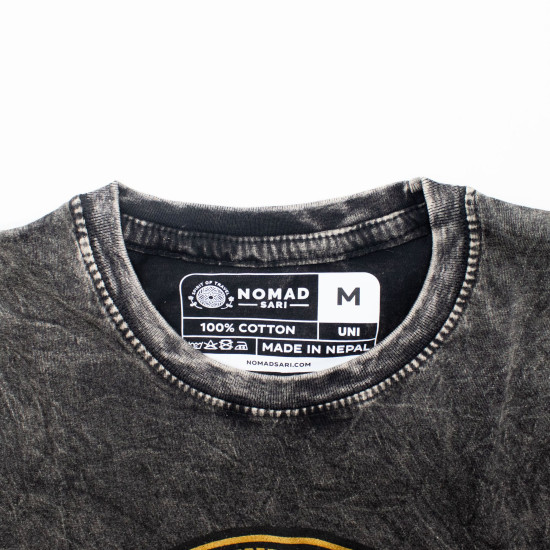 T-shirt en coton délavé Nomad Sari - Rebelle - Gris anthracite - Taille M