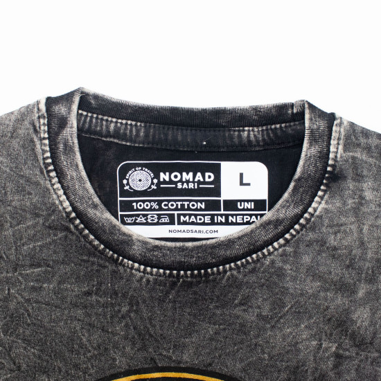 T-shirt Nomad Sari en coton délavé - Rebelle - Gris anthracite - Taille L