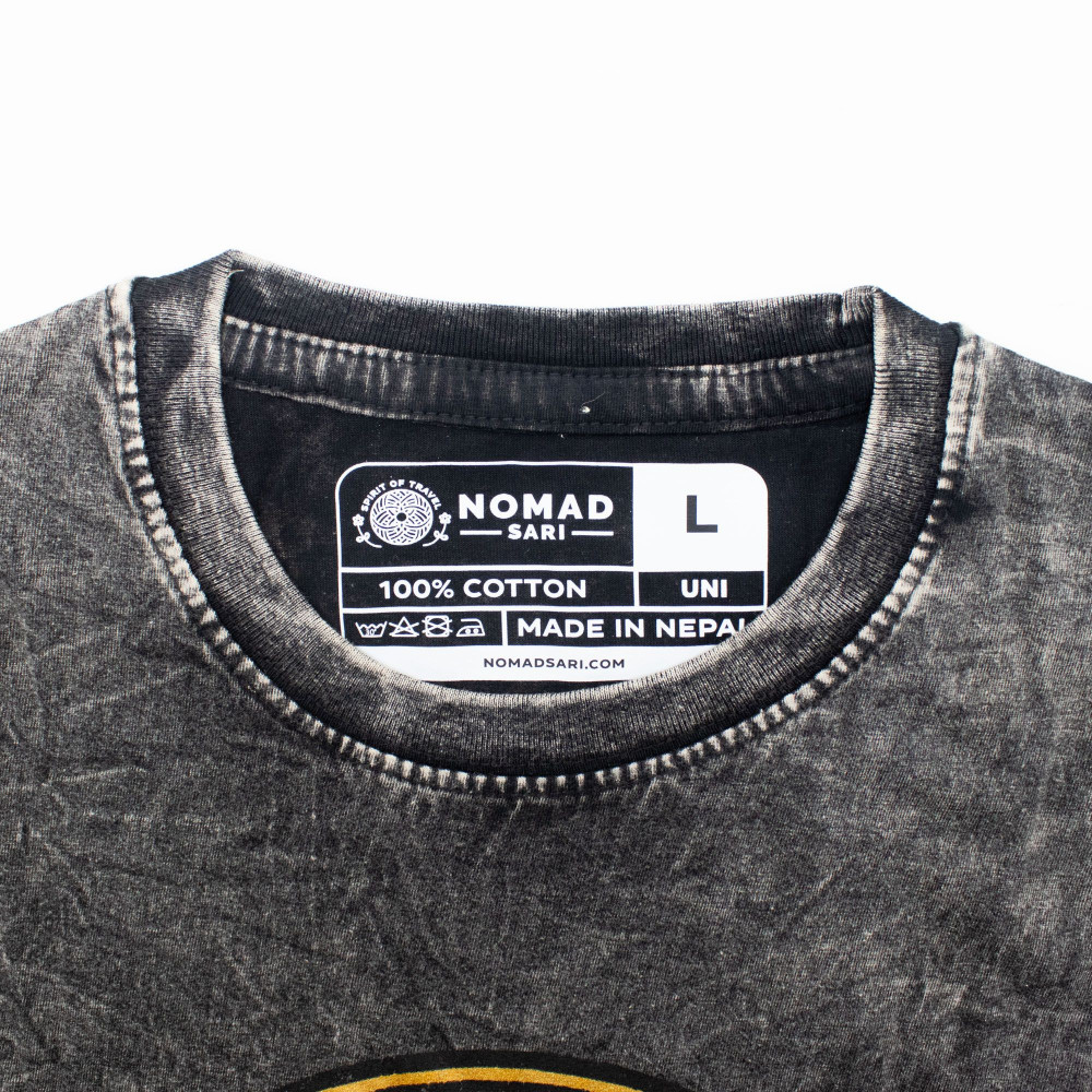 T-shirt Nomad Sari en coton délavé - Rebelle - Gris anthracite - Taille L