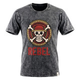 T-shirt Nomad Sari en coton délavé - Rebelle - Gris anthracite - Taille L