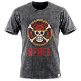 T-shirt Nomad Sari en coton délavé - Rebelle - Gris anthracite - XL