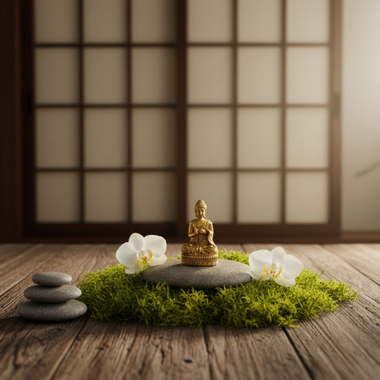 Divinités miniatures en laiton - Bouddha (60 g) - 48 mm