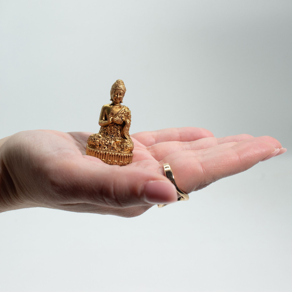Divinités miniatures en laiton - Bouddha (60 g) - 48 mm