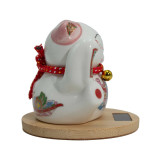 Socle en bois Solar Money Cat - Main mobile rose