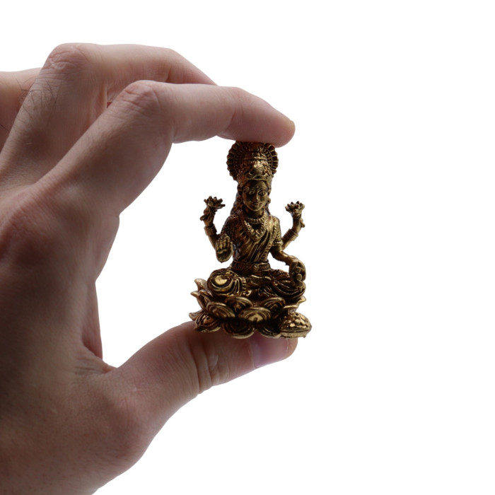 Divinités miniatures en laiton - Lakshmi (52 g) - 49 mm