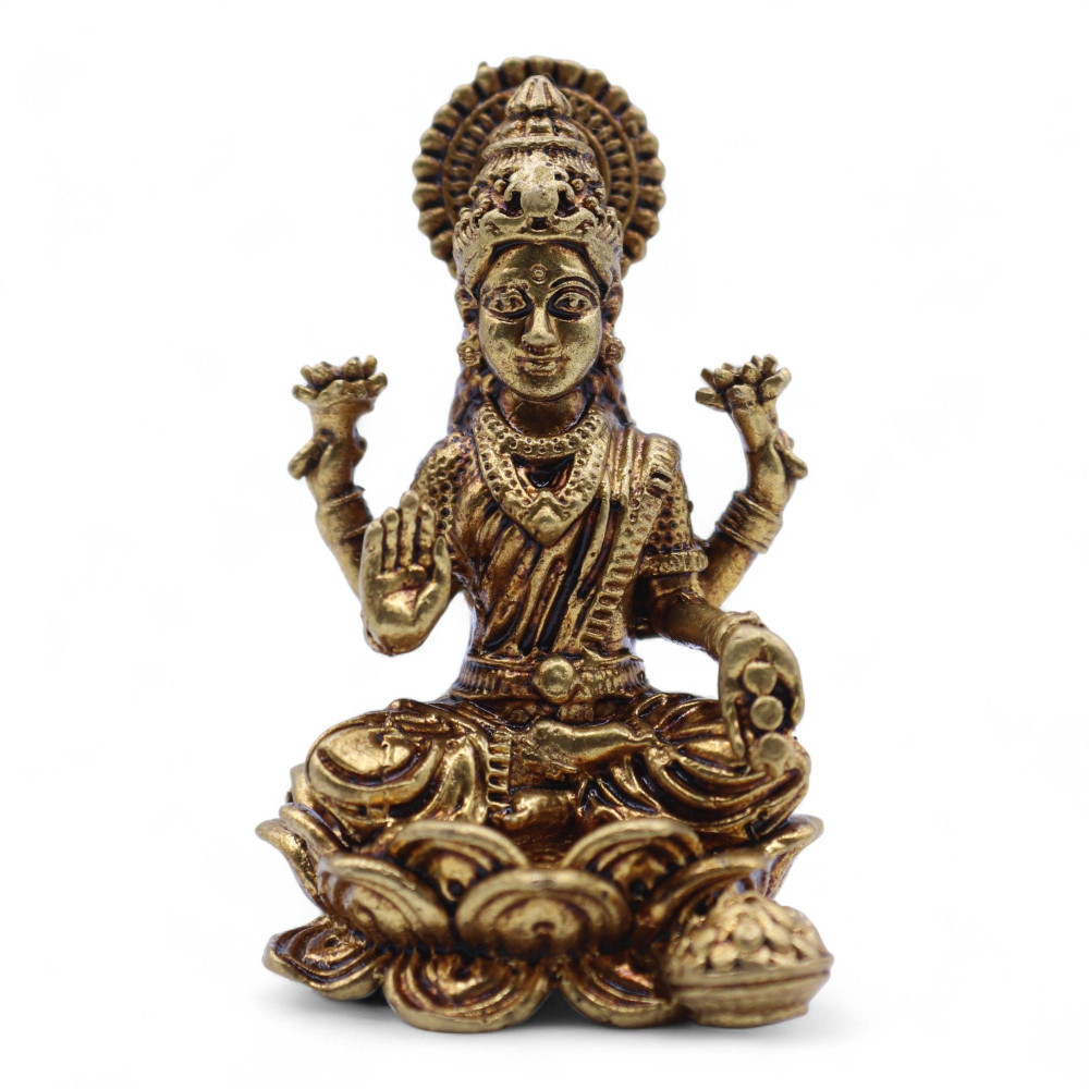 Divinités miniatures en laiton - Lakshmi (52 g) - 49 mm