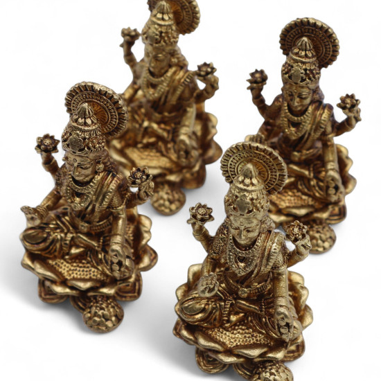Divinités miniatures en laiton - Lakshmi (52 g) - 49 mm