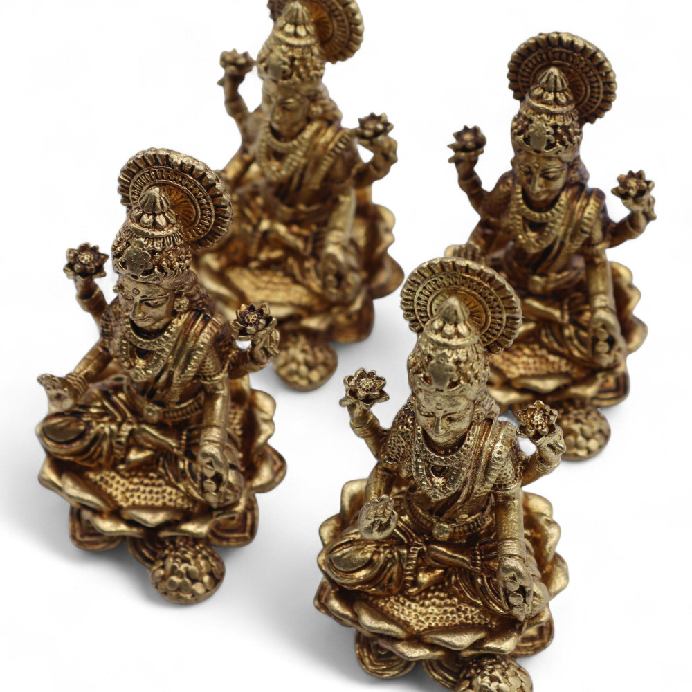 Divinités miniatures en laiton - Lakshmi (52 g) - 49 mm